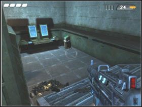 W środku zejdź po drabinie i rozpraw się z dwoma przeciwnikami, po czym wciśnij ten przycisk i wracaj do jaskini - Reservoir | Solucja Pariah - Pariah - poradnik do gry