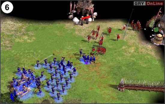 Dalej na wschód - spotkasz bardzo dużą liczbę łuczników chroniących budynek główny wroga - [Korea] Misja 1 cz.3 w Empire Earth II - Empire Earth II - poradnik do gry