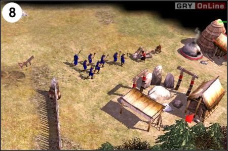 Obrazek (8) pokazuje tyły bazy, gdzie znajduje się reszta struktur produkująca wojska przeciwnika - [Korea] Misja 1 cz.3 w Empire Earth II - Empire Earth II - poradnik do gry