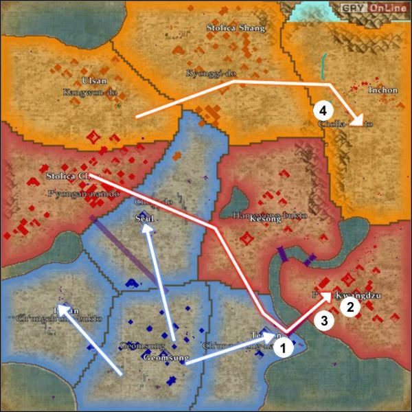 Jak już zostało wspomniane, są trzy plemiona: Chou (zachód), Shang (północ) i Donghu (wschód) - [Korea] Misja 2 cz.1 w Empire Earth II - Empire Earth II - poradnik do gry