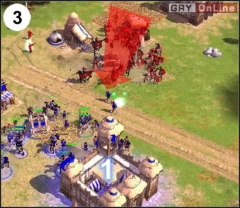 Możesz nawet dobudować fortecę w [1] - co pokazuje obrazek (3), aby dłużej utrzymać przeciwnika tutaj - [Korea] Misja 3 cz.2 w Empire Earth II - Empire Earth II - poradnik do gry