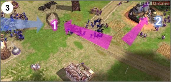 Gdy już twoja armia będzie liczyć około 20 łuczników, 15 mieczników, 10 włóczników, 10 konnych procarzy, 10 konnic i po dwa, trzy onagery i skorpiony - możesz atakować - [Korea] Misja 4 cz.2 w Empire Earth II - Empire Earth II - poradnik do gry