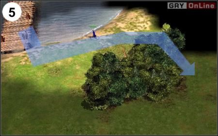 Droga ambasadora różni się jedynie sposobem obejścia lasu obok mostu - północną stroną, nie południową (jak szpiedzy) - [Korea] Misja 6 cz.2 w Empire Earth II - Empire Earth II - poradnik do gry