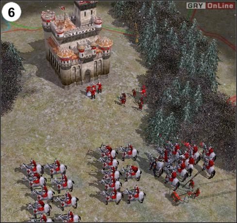 Spójrz do punktu (6) na mapie - postaw fortecę w miejscu pokazanym na powyższym obrazku - [Niemcy] Misja 2 cz.2 w Empire Earth II - Empire Earth II - poradnik do gry