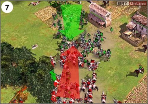 Tutaj zabijaj jednostki, aż osiągniesz liczbę 250 (możesz nawet zaatakować jakieś miasto, które na początku należało do ciebie, jak pokazuje to powyższy obrazek) - wtedy OD RAZU wycofuj się do Malborka - [Niemcy] Misja 3 cz.3 w Empire Earth II - Empire Earth II - poradnik do gry