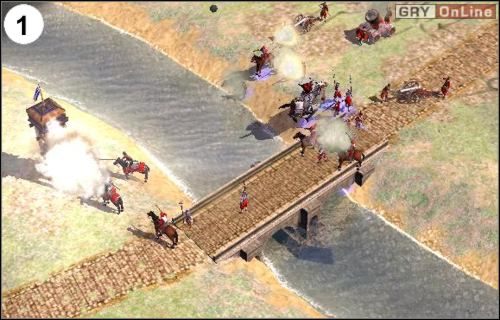 Idź do (1), zatrzymaj grę, podziel wojsko na działa i resztę - [Niemcy] Misja 6 cz.1 w Empire Earth II - Empire Earth II - poradnik do gry