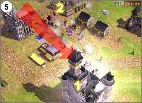 Tutaj najpierw musisz zniszczyć fortecę w [1], a później centrum miejskie w [2] - [Niemcy] Misja 6 cz.2 w Empire Earth II - Empire Earth II - poradnik do gry