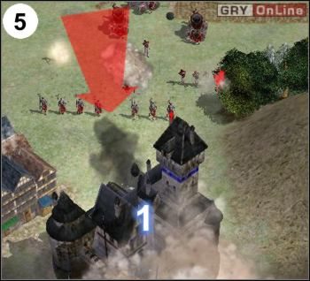 W międzyczasie posiłkami powinna wspomagać cię Rosja i Anglia - drogi ich ataku pokazują kolorowe strzałki (żółta i cyjanowa) na mapie - [Niemcy] Misja 7 cz.2 w Empire Earth II - Empire Earth II - poradnik do gry