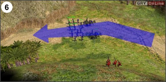 Drogę tej małej grupy pokazuje obrazek (6) - [Ameryka] Misja 1 cz.3 w Empire Earth II - Empire Earth II - poradnik do gry