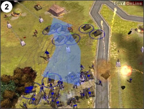 Nimi jedź najpierw i pozwól by ogień bunkrów i jednostek skupił się właśnie na nich - [Ameryka] Misja 2 cz.1 w Empire Earth II - Empire Earth II - poradnik do gry