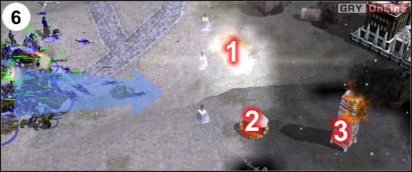 Ruszaj do (6) - niszcz bunkry i wieżyczki ([1], [2], [3]), ale nie niszcz centrum miejskiego - [Ameryka] Misja 2 cz.2 w Empire Earth II - Empire Earth II - poradnik do gry