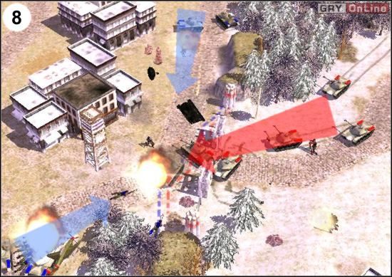 Rosjanie się bardzo zdenerwują, dlatego jeszcze wcześniej zbierz wszystkie jednostki bojowe w (8) - [Ameryka] Misja 5 cz.3 w Empire Earth II - Empire Earth II - poradnik do gry