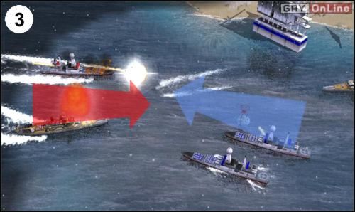 Mniej więcej teraz powinien nastąpić pierwszy atak Rosjan - twoje statki mogą sobie same nie poradzić, więc będziesz musiał pomóc sobie innymi - [Ameryka] Misja 6 cz.2 w Empire Earth II - Empire Earth II - poradnik do gry