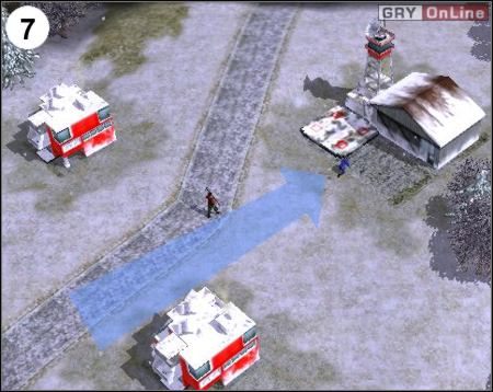 Szpiedzy z północy powinni już dojść do (7) - dokonaj sabotażu na hangarze w Gruzji, który widać na obrazku, a zyskasz kolejne minuty - [Ameryka] Misja 6 cz.3 w Empire Earth II - Empire Earth II - poradnik do gry