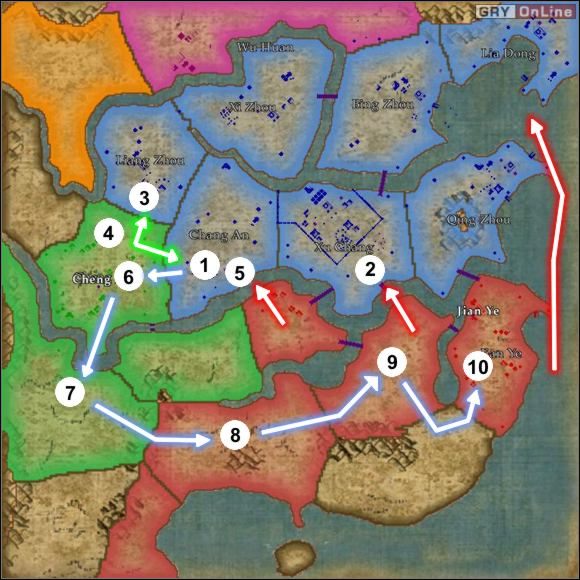 Po obowiązkowym zatrzymaniu gry zakolejkuj budowę dziesięciu obywateli w Xu Chang i po pięciu w Chang An oraz Liang Zhou - [Punkty Zwrotne] Trzy królestwa - Wei cz.1 w Empire Earth II - Empire Earth II - poradnik do gry