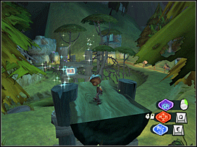 14. Na swego rodzaju podwyższeniu. Również blisko poprzedniej karty, ale nie możesz przeskoczyć od jednej do drugiej. Do tej karty dostaniesz się z miejsca, w którym znajduje się PSI Challenge Marker. - Reception Area (1) | Lokalizacje przedmiotów | Psychonauts - Psychonauts - poradnik do gry