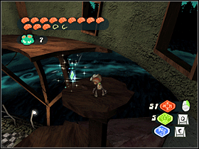 13. Kontynuuj wycieczkę do góry po pomieszczeniu z kwasem. Na okrągłym występku, w okolicy dwóch drążków, trafisz na tą kartę. - Upper Floors (Asylum) (1) | Lokalizacje przedmiotów | Psychonauts - Psychonauts - poradnik do gry