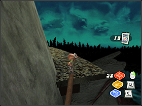 16. Wspinając się coraz wyżej od poprzedniej karty, w pewnym momencie będziesz musiał prześliznąć się po rurce. Na jej końcu znajduje się karta. - Upper Floors (Asylum) (1) | Lokalizacje przedmiotów | Psychonauts - Psychonauts - poradnik do gry