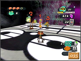 Po odstrzeleniu właściwej kolejności zapoznany zostaniesz z Cenzorem (036) - Sashas Shooting Gallery | Solucja | Psychonauts - Psychonauts - poradnik do gry