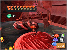 Po skoku z ostatniego drążka dolecisz na linę - Meat Circus (2) | Solucja | Psychonauts - Psychonauts - poradnik do gry