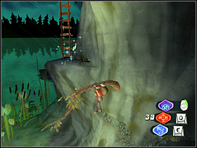 1. Na jednej ze skalnych półek, niedaleko miejsca, w którym zostaniesz wyrzucony na brzeg. - Grounds (Thorney Towers) | Lokalizacje przedmiotów | Psychonauts - Psychonauts - poradnik do gry