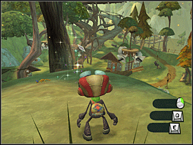 7. W pobliżu wejścia do jaskini. Dostaniesz się tu skacząc między gałęziami widocznymi na screenie przy poprzedniej karcie. - Kids Cabins | Lokalizacje przedmiotów | Psychonauts - Psychonauts - poradnik do gry
