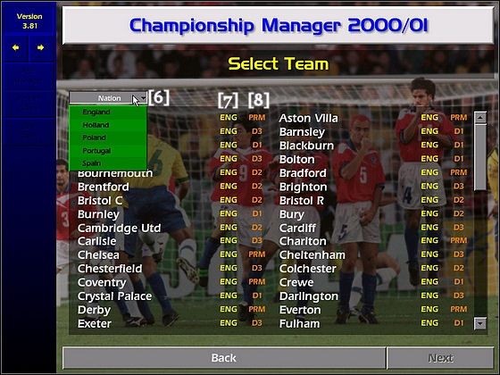 1 - Nowa gra | Informacje | Championship Manager 2000/2001 - Championship Manager 2000/2001 - poradnik do gry