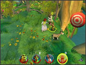 Przed następną bramą trafiamy na fasolkę [7/12] - [Solucja] Etap 1 - Bagno Shreka cz.2 | Shrek 2 Team Action - Shrek 2: Team Action - poradnik do gry