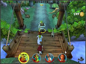 Kolejne grupki wrogów likwidujemy w podobny sposób - [Solucja] Etap 2 - Straszny Las cz.2 | Shrek 2 Team Action - Shrek 2: Team Action - poradnik do gry