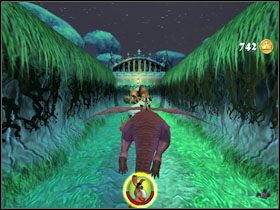 W kolejnej mini-gierce ścigamy pędzącą ku przepaści karetę z Fioną w środku - [Solucja] Etap 2 - Straszny Las cz.4 | Shrek 2 Team Action - Shrek 2: Team Action - poradnik do gry