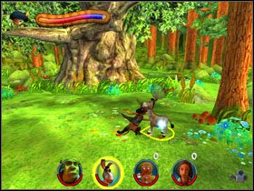 Na tym etapie walczymy z zabójcą ogrów - Kotem w Butach - [Solucja] Etap 4 - Zabójca ogrów | Shrek 2 Team Action - Shrek 2: Team Action - poradnik do gry