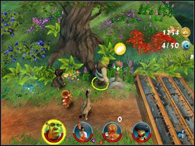 Idziemy w lewo, tłuczemy ślimaki i zbieramy gałki - [Solucja] Etap 5 - Na ścieżce cz.1 | Shrek 2 Team Action - Shrek 2: Team Action - poradnik do gry