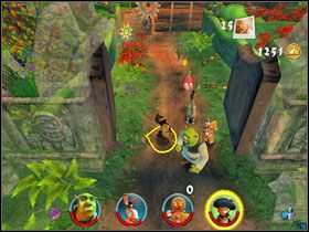 Po chwili walczymy ze zgrają dyń - [Solucja] Etap 5 - Na ścieżce cz.1 | Shrek 2 Team Action - Shrek 2: Team Action - poradnik do gry