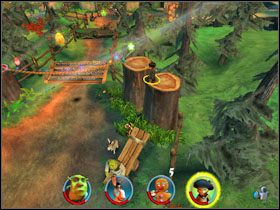 Niebawem napotykamy grupkę zbirów - [Solucja] Etap 5 - Na ścieżce cz.2 | Shrek 2 Team Action - Shrek 2: Team Action - poradnik do gry