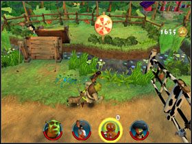 Rozwalamy kolczastą beczkę i zbieramy monety z arbuzów - [Solucja] Etap 6 - Farma Jacka i Jilla cz.1 | Shrek 2 Team Action - Shrek 2: Team Action - poradnik do gry