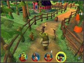 Na końcu drogi znajdujemy upragnione wiaderko z wodą - [Solucja] Etap 6 - Farma Jacka i Jilla cz.2 | Shrek 2 Team Action - Shrek 2: Team Action - poradnik do gry