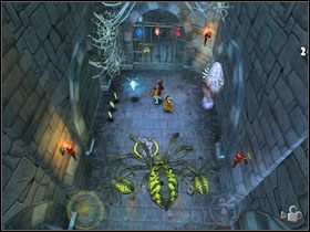 Pokonujemy chmarę pająków, rozwalając jak najszybciej dwa kokony - [Solucja] Etap 8 - Ucieczka z więzienia cz.2 | Shrek 2 Team Action - Shrek 2: Team Action - poradnik do gry