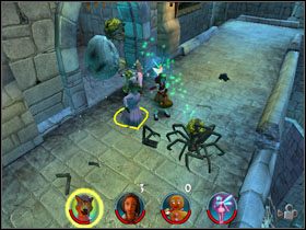 Wskakujemy na pobliską platformę i podskakujemy, by utworzyć sobie dalszą drogę - [Solucja] Etap 8 - Ucieczka z więzienia cz.3 | Shrek 2 Team Action - Shrek 2: Team Action - poradnik do gry