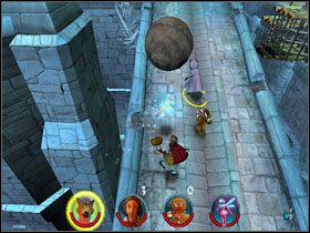 Uderzamy w tarczę przed nami, by zlikwidować światło - [Solucja] Etap 8 - Ucieczka z więzienia cz.3 | Shrek 2 Team Action - Shrek 2: Team Action - poradnik do gry