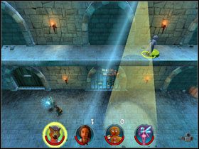 Uderzamy w nieodległą klatkę, by uwolnić ostatnią mysz [3/3] - [Solucja] Etap 8 - Ucieczka z więzienia cz.4 | Shrek 2 Team Action - Shrek 2: Team Action - poradnik do gry