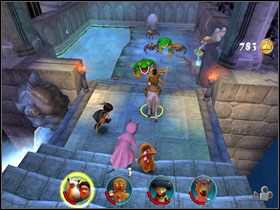 W kolejnym pomieszczeniu spotykamy pająki oraz fasolkę [2/12] - [Solucja] Etap 9 - Kopalnie cz.1 | Shrek 2 Team Action - Shrek 2: Team Action - poradnik do gry