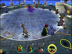 Na początku czekają nas trzy fazy popleczników Wróżki Chrzestnej - [Solucja] Ostateczny pojedynek | Shrek 2 Team Action - Shrek 2: Team Action - poradnik do gry