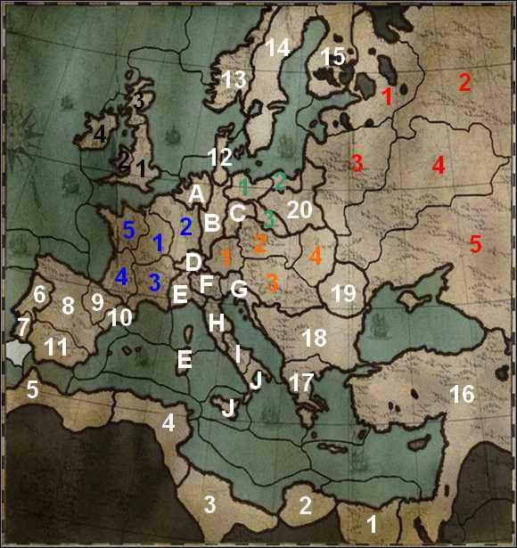 Oznaczenia z tabel - Prowincje | Imperial Glory - Imperial Glory - poradnik do gry