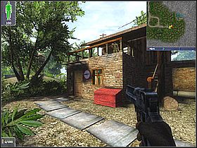 Gdy będziesz już w bazie, udaj się do budynku znajdującego się w rogu obozu (obok drzwi znajduje się rysunek karabinu AK-47) - Baza RTN-25 (1) | Misje poboczne | Boiling Point Road to Hell - Boiling Point: Road to Hell - poradnik do gry