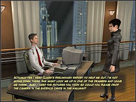 Podeszłam do stołu, przy którym zazwyczaj urzędowała Claire i obejrzałam różne stojące tam urządzenia - [Rozdział I] Biuro FBI cz.1 | Still Life - Still Life - poradnik do gry