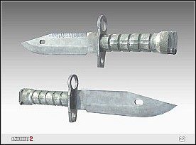 Celność:brak (wymagany bliski kontakt z przeciwnikiem) - Nóż, miny, C4, granaty | Bronie | Battlefield 2 - Battlefield 2 - poradnik do gry