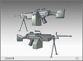 Nazwa - M249 SAW - Bronie podstawowe - Support | Bronie | Battlefield 2 - Battlefield 2 - poradnik do gry