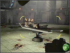 Opuść kolejne małe pomieszczenie, a dotrzesz do miejsca, w którym, po włączonej scence, zobaczysz jak prowadzone są dalsze eksperymenty na zarażonych - Etap 8 | Solucja | Area 51 - Area 51 - poradnik do gry