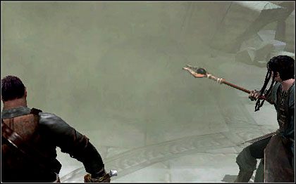 W kolejnej komnacie po krótkiej walce orkowie wpuszczają do komnaty dym - niestety, nic nie możesz na to poradzić - 2. Descent into Gemspark Mine | Poziomy | Forgotten Realms Demon Stone - Forgotten Realms: Demon Stone - poradnik do gry