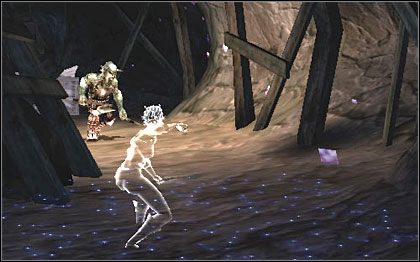 Grając Zhai wykorzystaj jej zdolność przekradania się między cieniami - jest wtedy niewidoczna dla przeciwników - 2. Descent into Gemspark Mine | Poziomy | Forgotten Realms Demon Stone - Forgotten Realms: Demon Stone - poradnik do gry